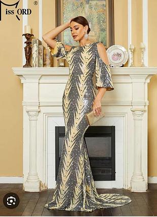 Шикарное платье в пайетки