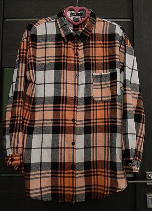 Женская фланелевая рубашка shein m