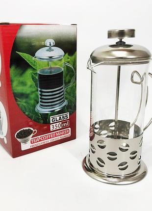 Заварник френч-прес unique un-1151 0.35 л, колба френч для чаю, френч-прес для міцної кави
