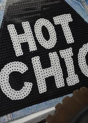Декоративна термонашивка з паєтками hot chic - гарячий шик ципочка cropp4 фото