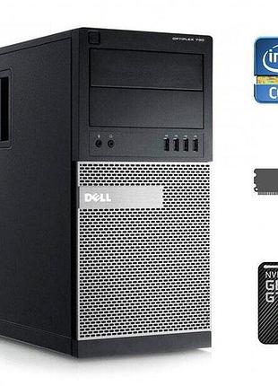 Ігровий пк dell optiplex 790 tower / intel core i7-2600 (4 (8) ядра по 3.4 - 3.8 ghz) / 16 gb ddr3 / 500 gb ssd / nvidia geforce