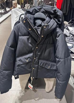 Куртка пуфер пухова куртка зара