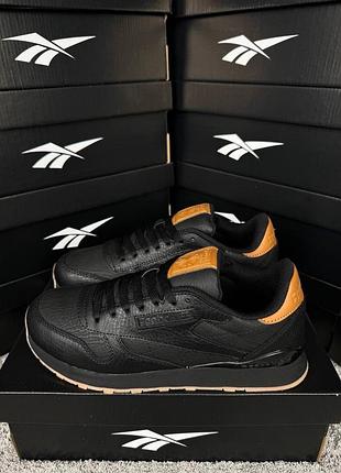 Чоловічі кросівки reebok classic leather black brown