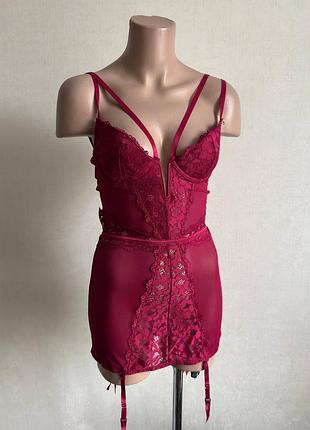 2726 красивый сексуальный пенюар сеточка + кружево