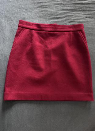 Зимова тепла спідниця l‘eskizzo бордового кольору