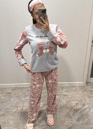 Тепла піжама флісова