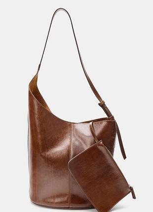 Шкіряна сумка zara tthe row шопер