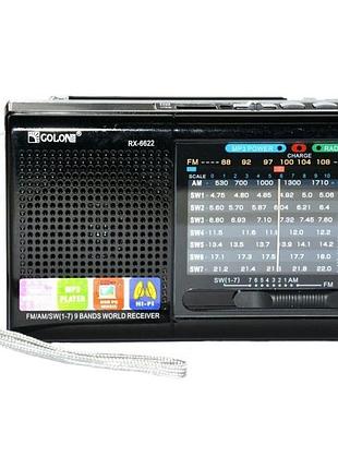 Портативная столбик радио mp3 usb golon rx-6622. цвет: черный