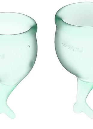 Набір менструальних чаш satisfyer feel secure light green