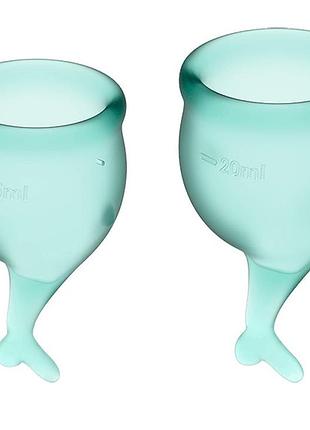 Набір менструальних чаш satisfyer feel secure dark green
