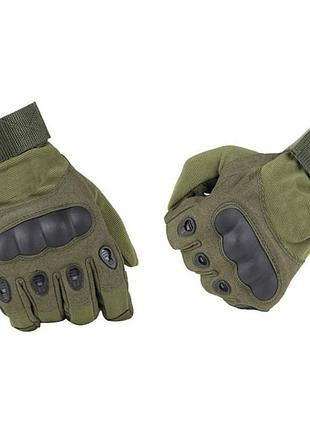 Тактические перчатки с закрытыми пальцами (м-2xl), зеленые