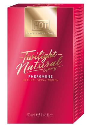 Духи с феромонами для женщин hot pheromone twilight natural spray, 50 мл