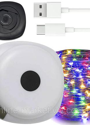 Аккумуляторная гирлянда с фонарем 10м, usb, разноцветный / кемпинговый фонарь / гирлянда для кемпинга