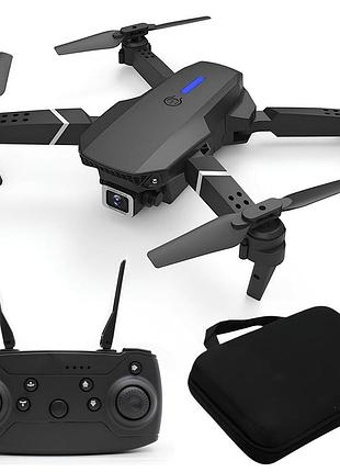 Квадрокоптер с 2 камерами 4k, до 100м, до 20мин, с кейсом, e88 dual, черный