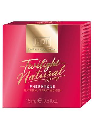 Парфуми з феромонами для жінок hot pheromone twilight natural spray, 15 мл