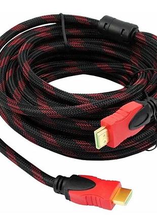 Кабель hdmi-hdmi 15м, с усиленной обмоткой и фильтрами