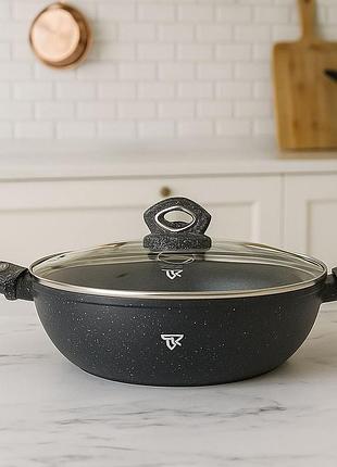 Сотейник-казан с крышкой 5л, 32 см, top kitchen tk00095