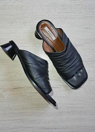 Hvoya шкіряні шльопанці-мюлі (100% шкіра) (38-38.5 розмір)