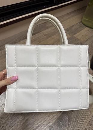 Біла сумка, шкіряна 2