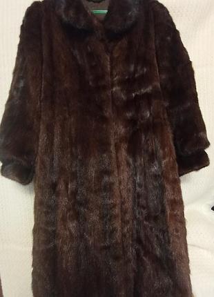 Норковая длинная шуба натуральная