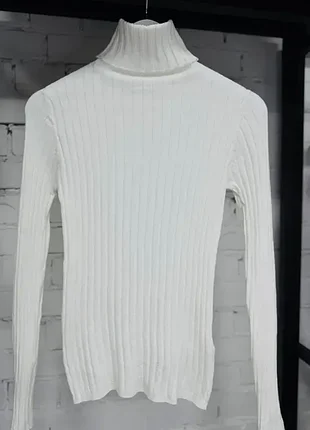 Гольф водолазка в рубчик женская monte cervino молочная (12345685)