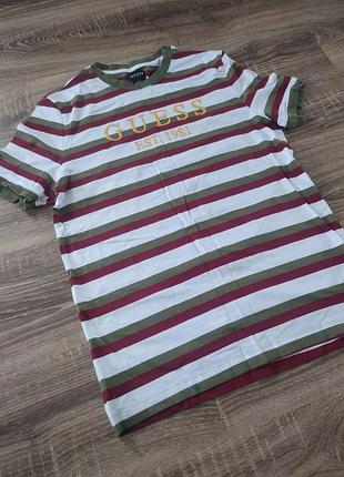 Чоловіча футболка guess у смужку (оригінал)