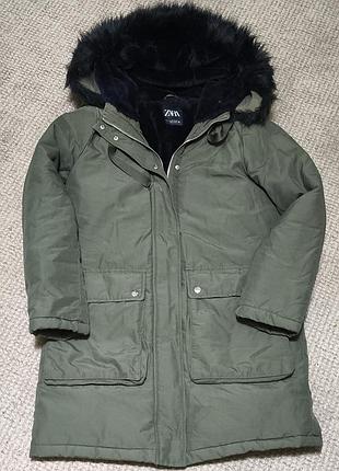 Тепла куртка-парка zara