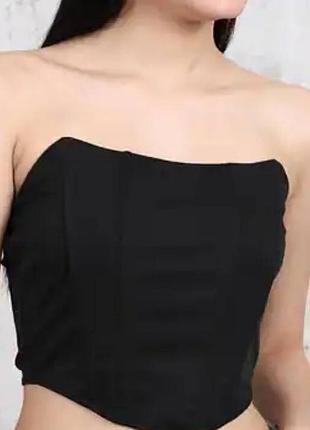 Топ чорний корсетом