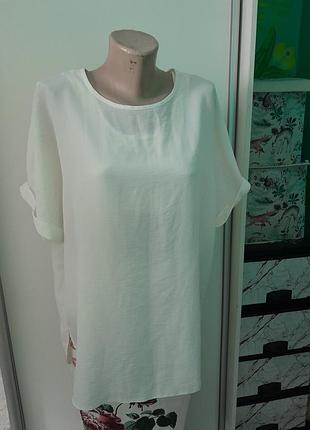 Подовжена жіноча туніка з коротким рукавом