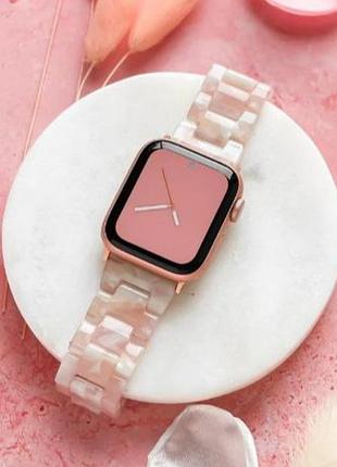 Роскошный ремешок для apple watch цвета розы