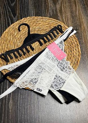 Арт.1503 трусики жіночі стринги мереживні 3шт від h&m.
