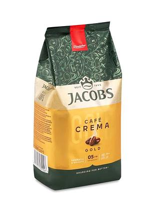 Jacobs cafe crema gold кава зернова