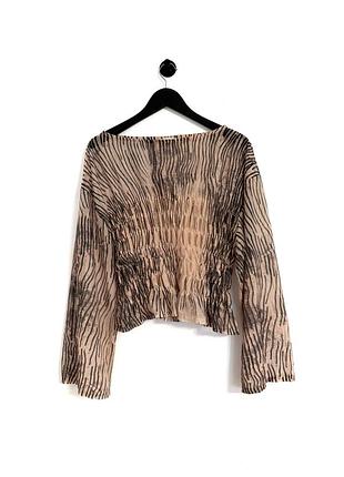 Шифонова блуза з вільним рукавом h&m