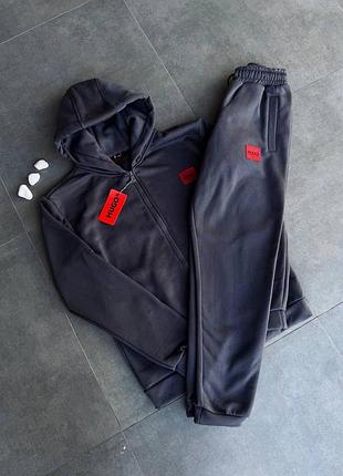 Чоловічий костюм hugo teddy на флісі графіт