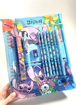 Дитячий набір канцелярії disney стіч | 13 предметів