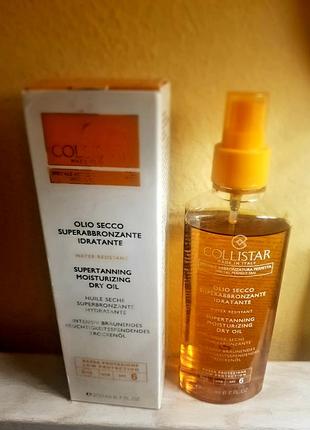 Увлажняющее сухое масло collistar super tanning spf15 200 мл