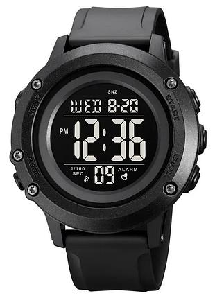 Чоловічий спортивний годинник skmei 1966 чорний з цифровим циферблатом для активного відпочинку та спорт ve-33