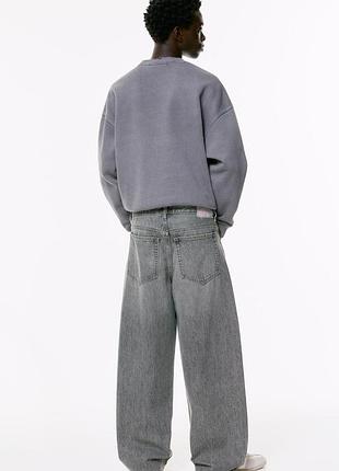 Широкі джинси pull & bear сірого кольору 3