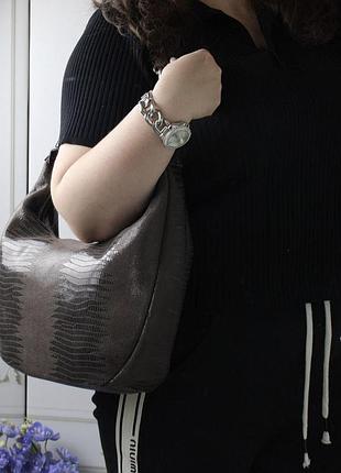 Сумка женская из лазерной натуральной кожи ☀️ черная, коричневая,темно-синяя