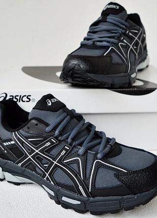 🔥👟кроссовки мужские зимние ❄️ asics gel kahana 8 cordura gray black серые с черным, термо