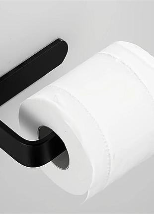 Тримач для туалетного паперу пластиковий настінний 10×7×15,5 см black
