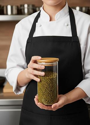 Скляний контейнер з бамбуковою кришкою "orbita" 7x19 см (0,7 л)