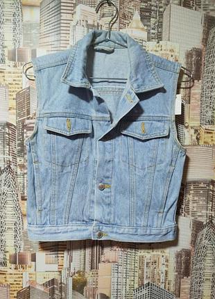 Джинсовая жілетка