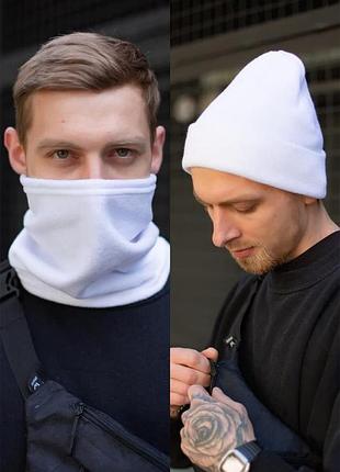 Зимовий комплект without шапка + баф man white