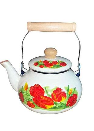 Чайник 2,5л емальований тюльпани eb-12603 тм edenberg