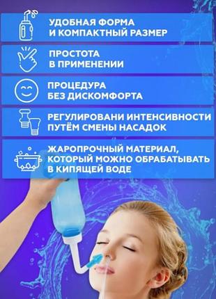 Іригатор від гаймориту аспіратор для дітей дорослих + 2 насадки