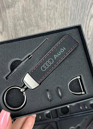 Автомобільний брелок ремінець шкіряний у коробці toyota bmw lexus mazda nissan chevrolet