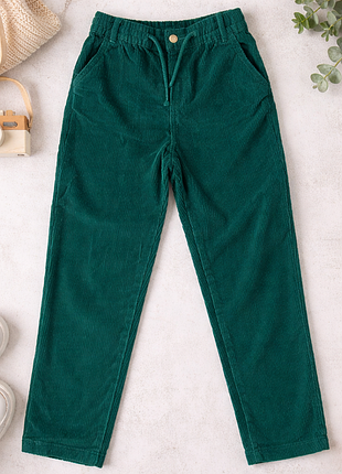 Вельветовые брюки для девочки tu 134 размер, зеленые