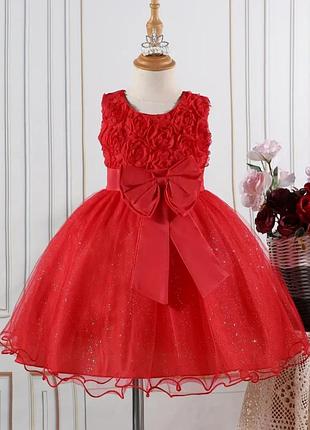 Платье для девочки красного цвета