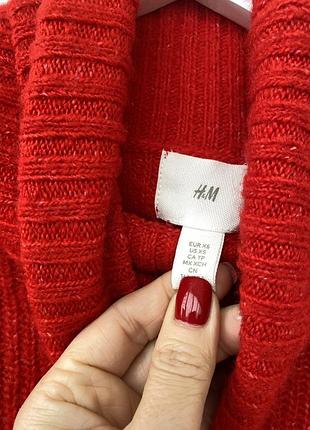 Красный яркий свитер h&m 4